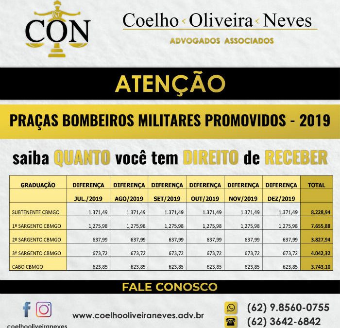 promoção praças bombeiro militar 2019 go